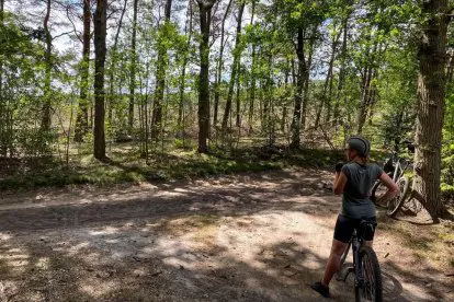 Mountainbiken in de omgeving van Oosterbeek (Gld)