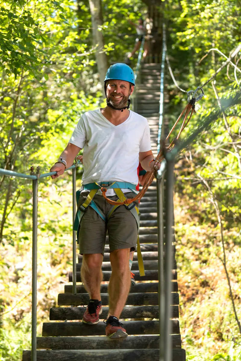 Benieuwd of deze man nog net zo vrolijk kijkt op het moment dat hij sprint... Copyright: Wbt / Denis Closon-Dinant Evasion