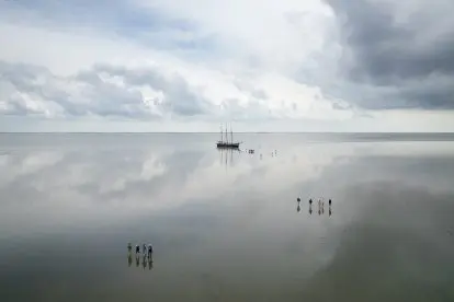 Zo gaaf is droogvallen op de Waddenzee.
