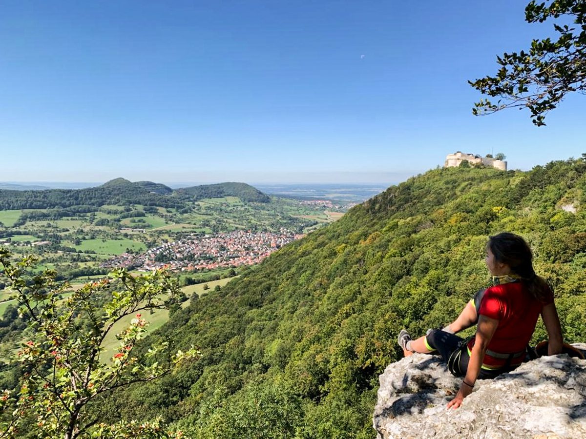 Zicht op Burg Hohenneuffen